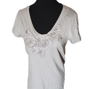J. Crew Embroidered Spray Art Tee Size M